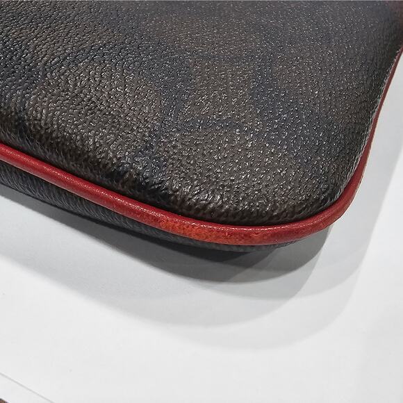 ❌️Sold❌️Coach Signature Brown & True Red Varsity Stripe F66463 Wallet / Wristlet - Picture 6 of 10